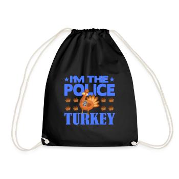 Je suis la police turque - Sac de sport léger - noir - Devant