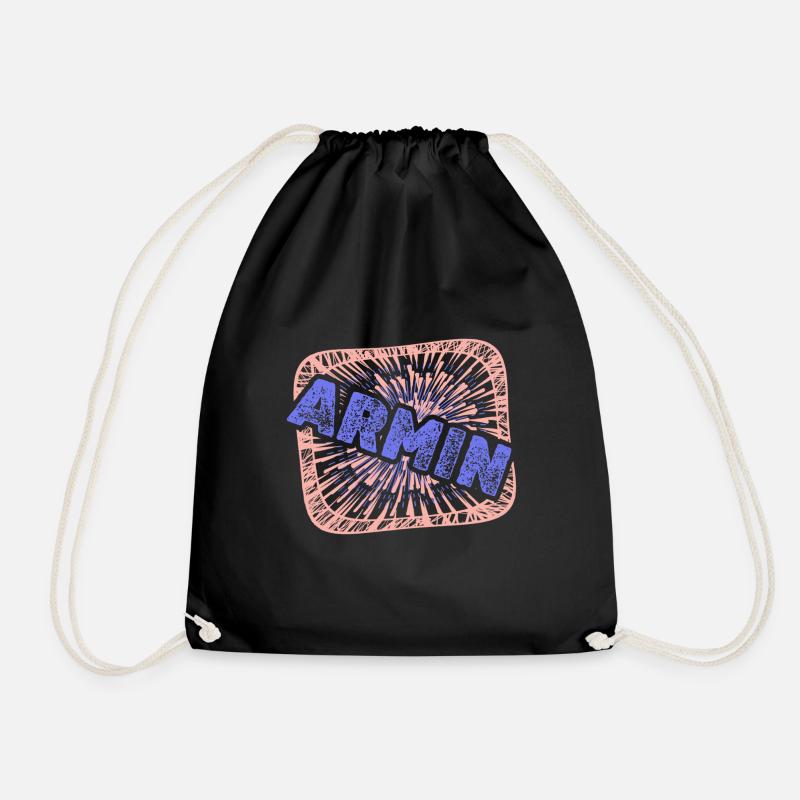 Geschenk für Armin - Turnbeutel - Schwarz