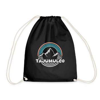 Tajumulco als Berg - Turnbeutel - Schwarz - Vorne