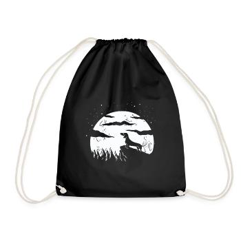 Teckel blaireau chien de la pleine lune - Sac de sport léger - noir - Devant