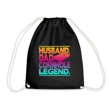 Husband Dad Cornhole Legend - Turnbeutel - Schwarz - Vorne