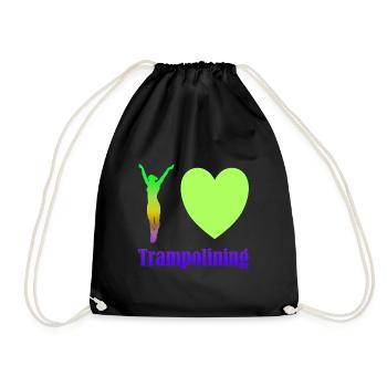 I love Trampolining - Turnbeutel - Schwarz - Vorne