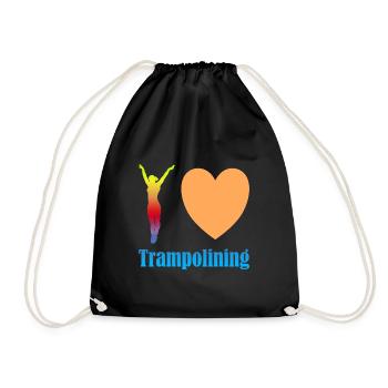 I love Trampolining - Turnbeutel - Schwarz - Vorne