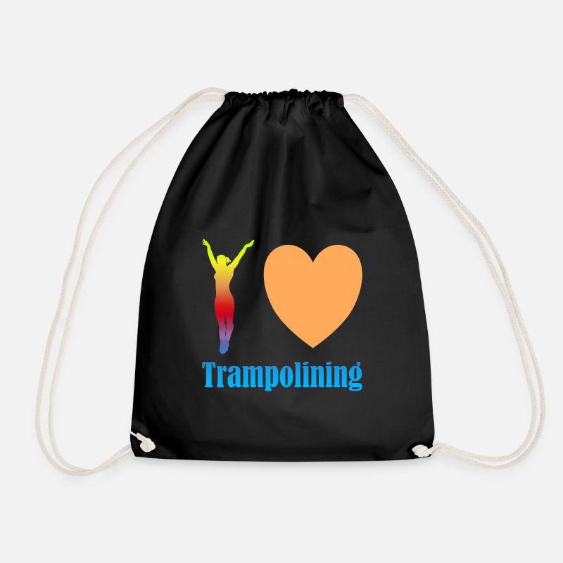 I love Trampolining - Turnbeutel - Schwarz