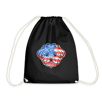 Maltese Maltese Flag - Drawstring Bag - black - Front