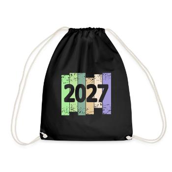 2027 - Drawstring Bag - black - Front