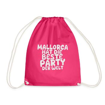 Mallorca als Urlaubsland - Turnbeutel - Fuchsia - Vorne