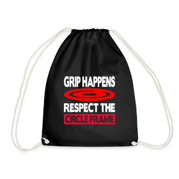 Grip Happens Respect The Circle Frame - Drawstring Bag - black - Front