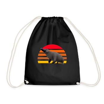 Illustration d’ornithorynque mignon - Sac de sport léger - noir - Devant