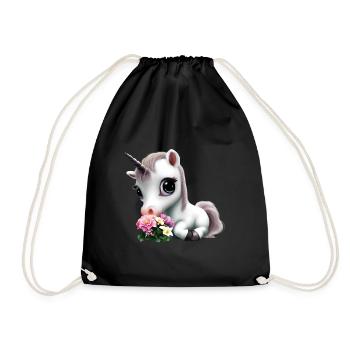 Joli bouquet d’odeurs de licorne - Sac de sport léger - noir - Devant