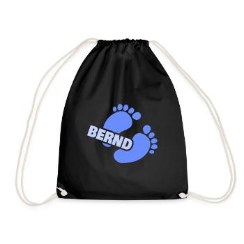 Footprint Bernd - Drawstring Bag - black - Front