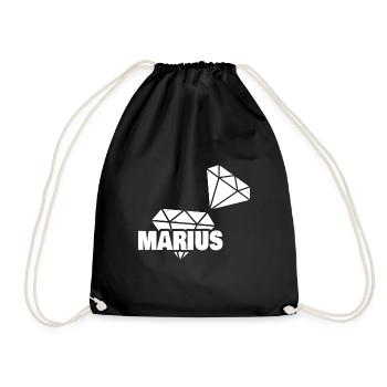 Marius als Kostbar - Turnbeutel - Schwarz - Vorne