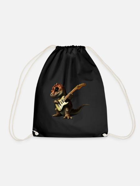 Dinosaures de la guitare - Sac de sport léger - noir