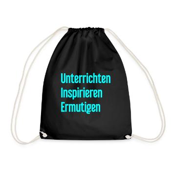 Teaching Inspiring Encouraging - Drawstring Bag - black - Front