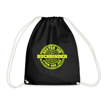 Bookbinder as a job - Drawstring Bag - black - Front