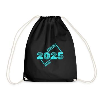 Geschenkidee 2025 - Turnbeutel - Schwarz - Vorne