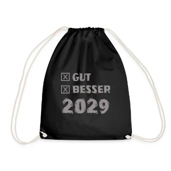 2029 - Drawstring Bag - black - Front