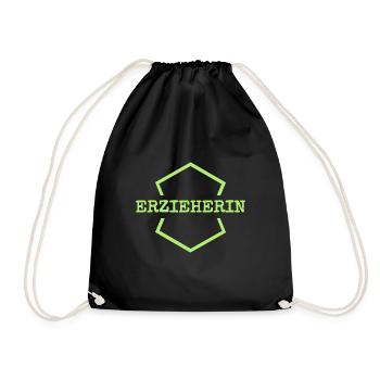 Work as a kindergarten teacher - Drawstring Bag - black - Front