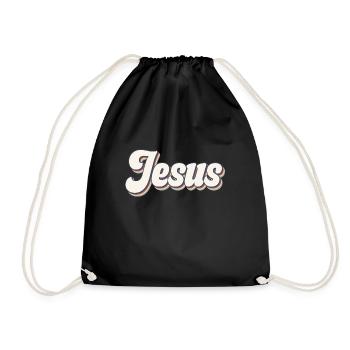 Jesus - Drawstring Bag - black - Front