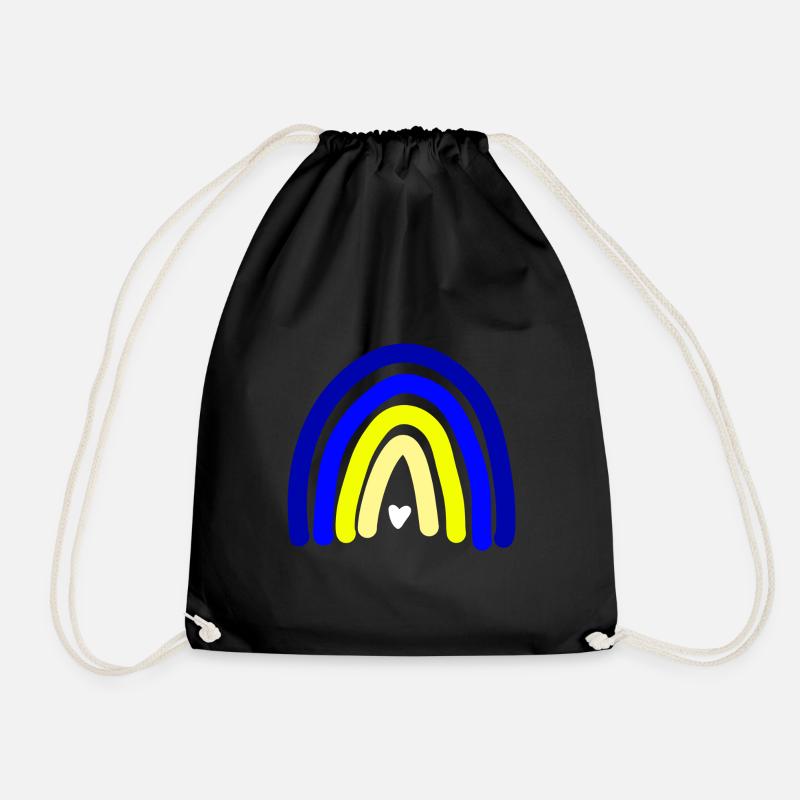 Ukraine Rainbow - Drawstring Bag - black