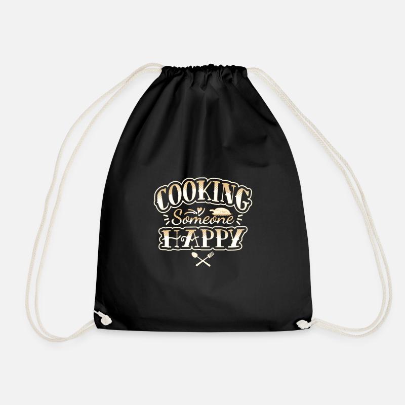 COOKING FUNNY SAYING - CHEF FUNNY QUOTE - Drawstring Bag - black