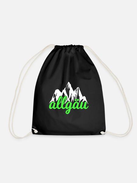 Allgäu Berge Wandern Klettern - Turnbeutel - Schwarz