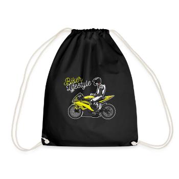 Motorcycle Lifestyle / Motorrad / Motorräder biker - Turnbeutel - Schwarz - Vorne