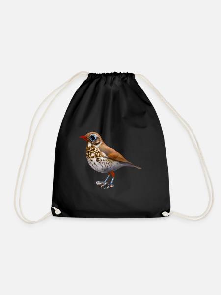Grive oiseau - Sac de sport léger - noir
