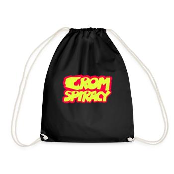 GROMSP! RACY lettering (compact) - Drawstring Bag - black - Front