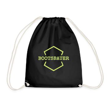 Geschenk für Bootsbauer - Turnbeutel - Schwarz - Vorne