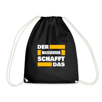 Work masseuse - Drawstring Bag - black - Front