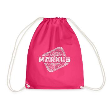 Gift for Markus - Drawstring Bag - fuchsia - Front
