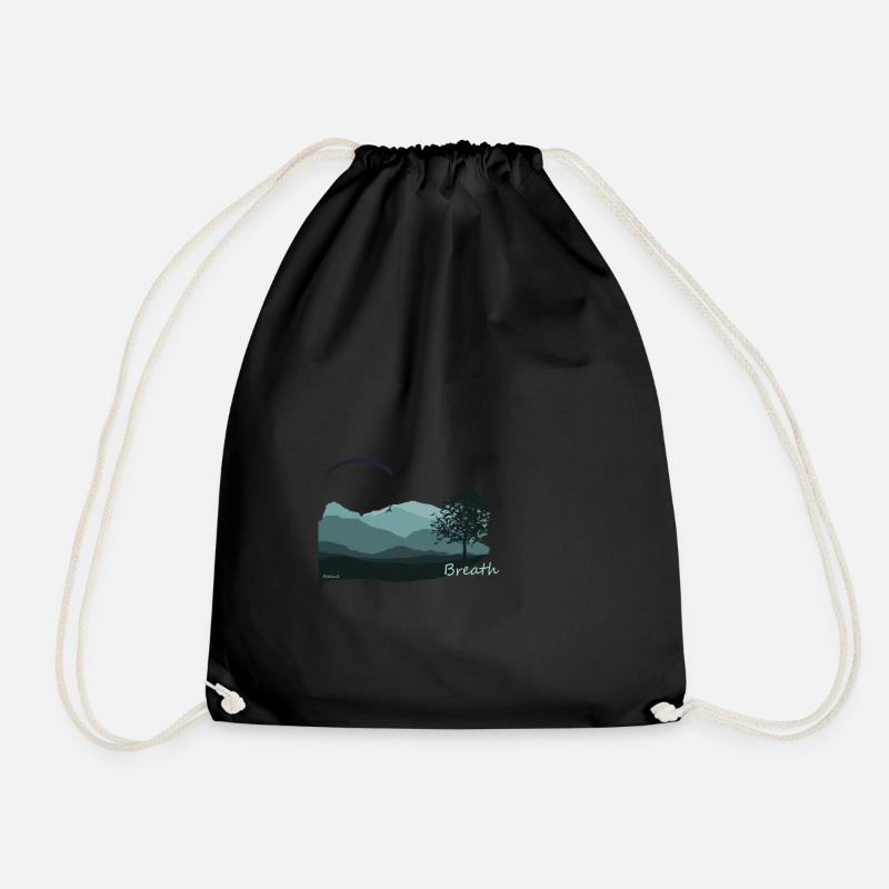 Paragliding polit paragliding - Drawstring Bag - black