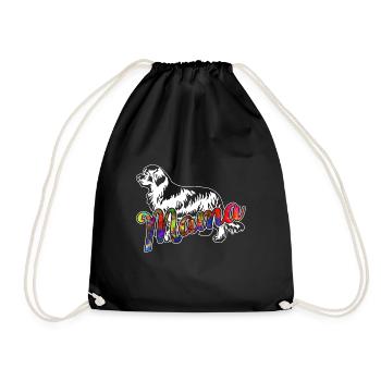 Newfoundland Dog Newfoundland Dog Mama - Drawstring Bag - black - Front