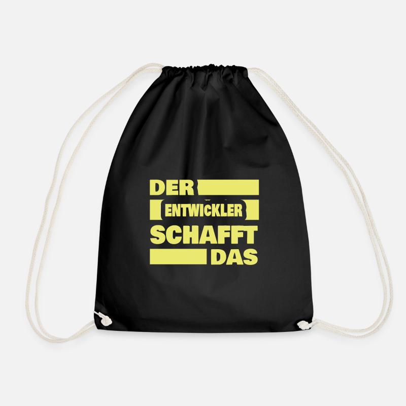 Entwickler als Arbeit - Turnbeutel - Schwarz