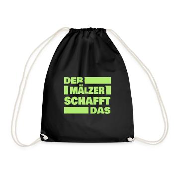 Arbeit Mälzer - Turnbeutel - Schwarz - Vorne