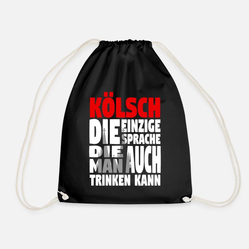 Kölsch - Die einzige Sprache die man ... - Turnbeutel - Schwarz