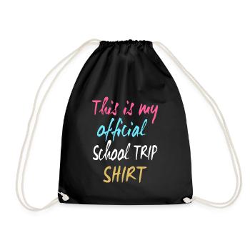 Ceci est ma chemise officielle de voyage scolaire - Sac de sport léger - noir - Devant