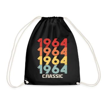 1964 Jubilé dans un style vintage classique 1964 - Sac de sport léger - noir - Devant