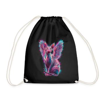 Chat Sphynx pour les amoureux des chats - Sac de sport léger - noir - Devant