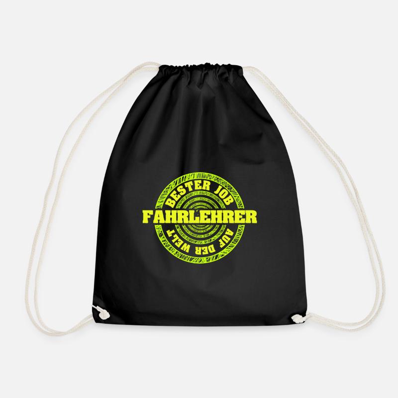 Job Driving Instructor - Drawstring Bag - black