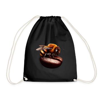 Bee Coffee - Drawstring Bag - black - Front