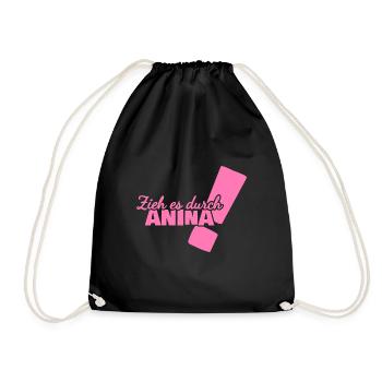 Prénom Anina - Sac de sport léger - noir - Devant