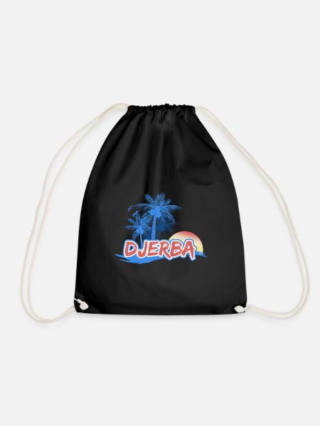Strand Djerba - Turnbeutel - Schwarz