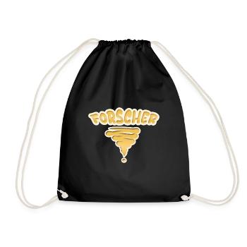 Geschenk für Forscher - Turnbeutel - Schwarz - Vorne