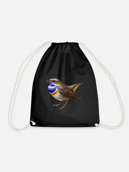 Blaukehlchen Vogel - Turnbeutel - Schwarz
