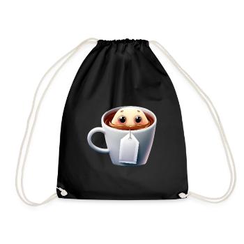 Sachet de thé gourmand - Sac de sport léger - noir - Devant