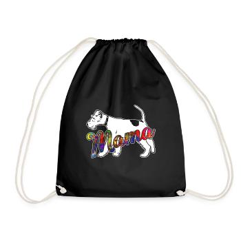 Wire Fox Terrier Wire Fox Terrier Mama - Drawstring Bag - black - Front