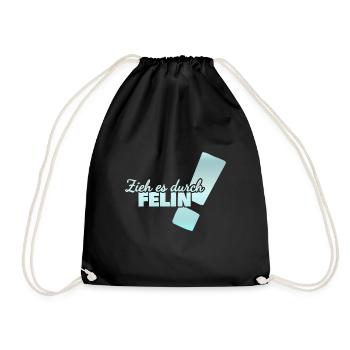 Geschenk für Felin - Turnbeutel - Schwarz - Vorne