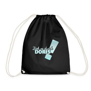 Geschenk für Doris - Turnbeutel - Schwarz - Vorne